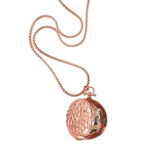 Goldtone floral locket